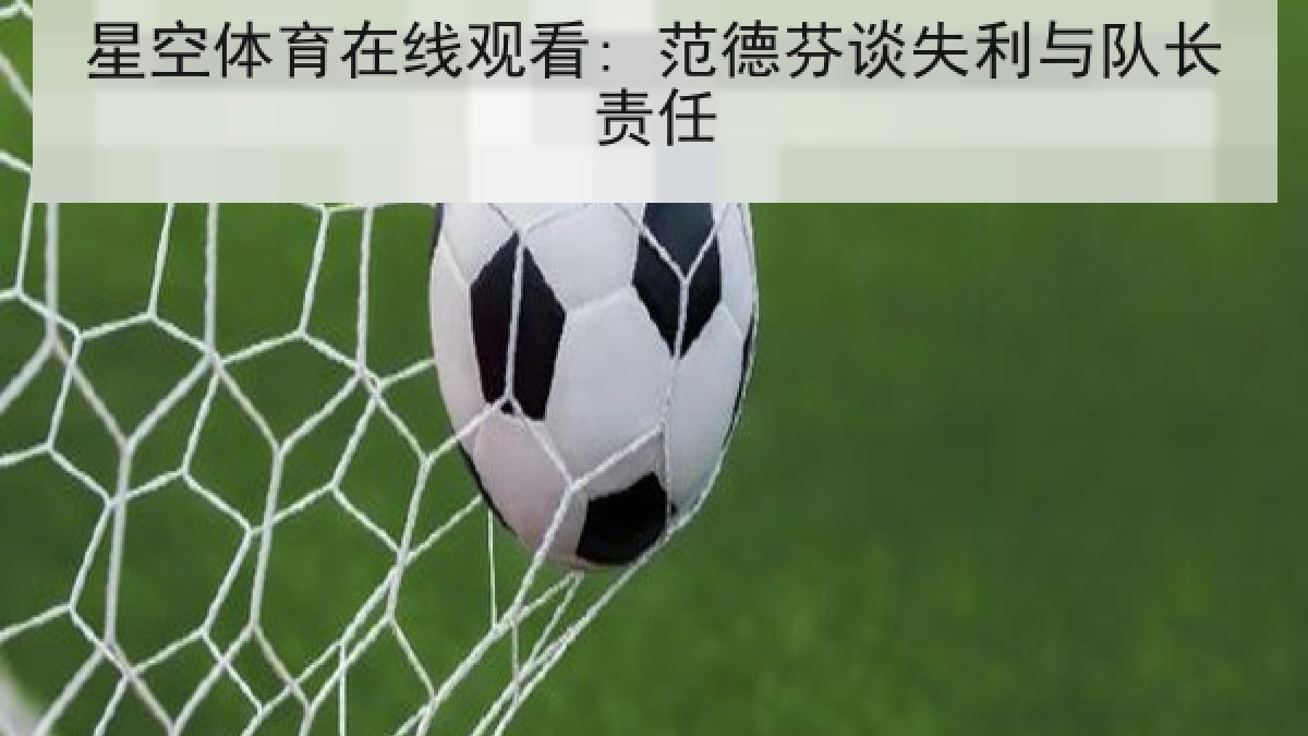 星空体育在线观看: 范德芬谈失利与队长责任